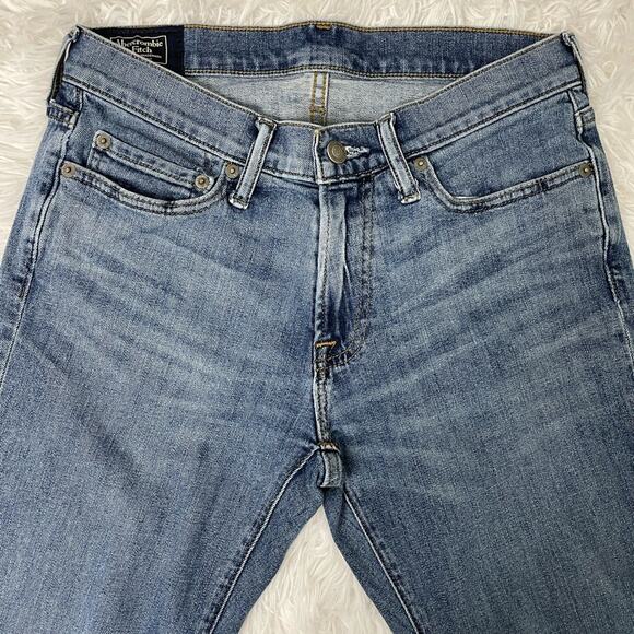 Abercrombie & Fitch Langdon Slim Jeans Medium Wash Menβs Size 28 x 30 - Picture 4 of 14